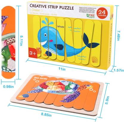 Wooden Educational 32-Piece Ocean Puzzle Jigsaw Toy