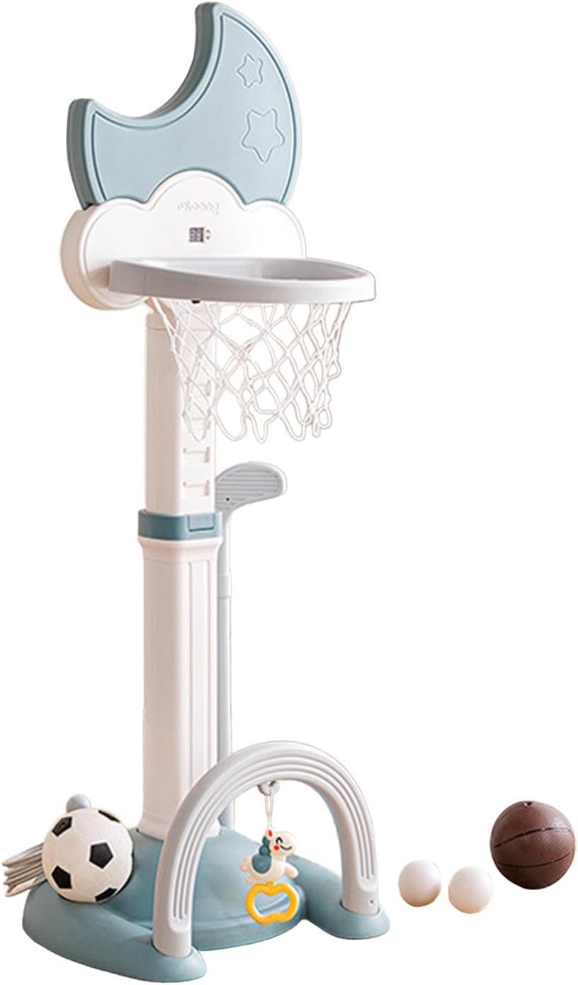 4-in-1 Basketball Hoop, Soccer Goal, Golf Game, and Ring Toss Sports Activity Set