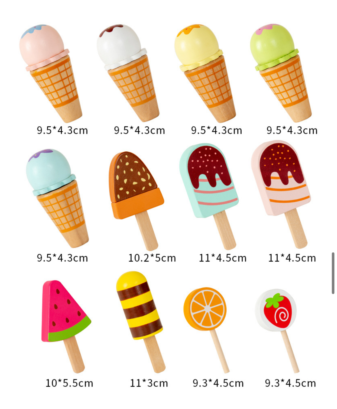 Wooden Ice Cream Shop Toy Set