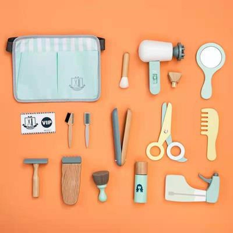 Wooden Pretend Play Set – Kids' Hairdressing Role-Play Toy