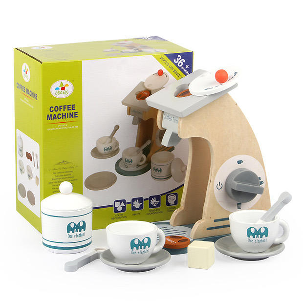 Wooden Coffee Machine Toy