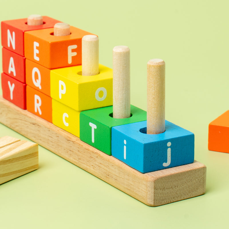 Montessori Learning Blocks – Alphabet & Number Matching Game