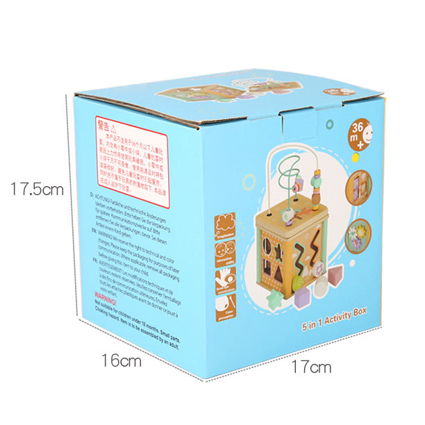 5-in-1 Wooden Fine Sensory Skills and Motor Activity Box