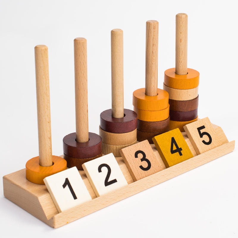 Wooden Educational Digital Pyramid Set Toy