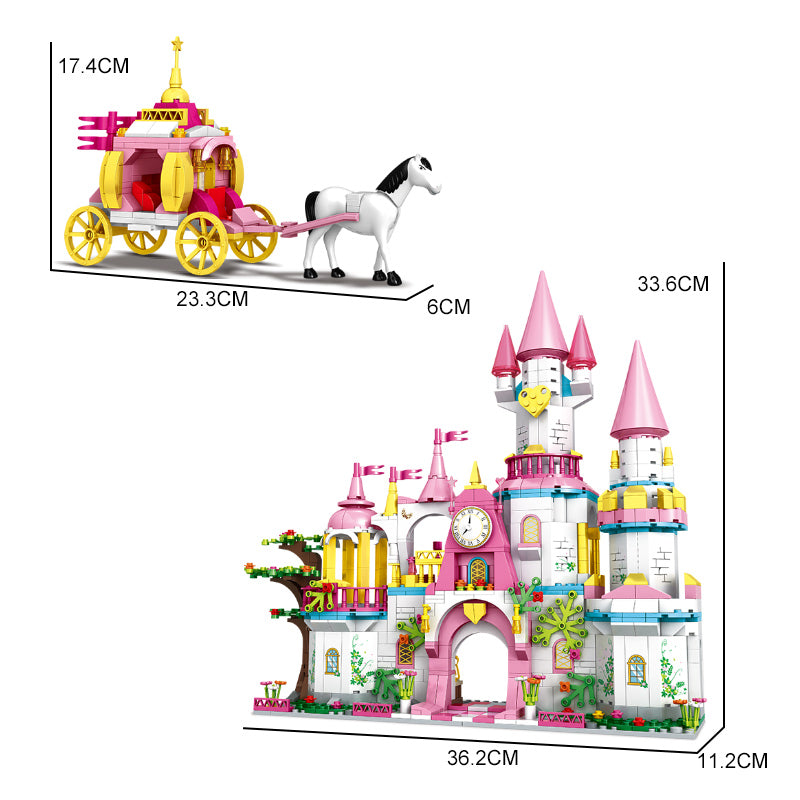Girl Assembly Princess Castle House Building Block Toy Construction Plastic Brick Sets for Kids
