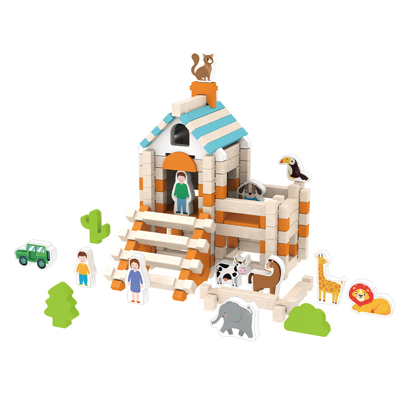 Architect Building Blocks – Wooden House Puzzle Game for Kids