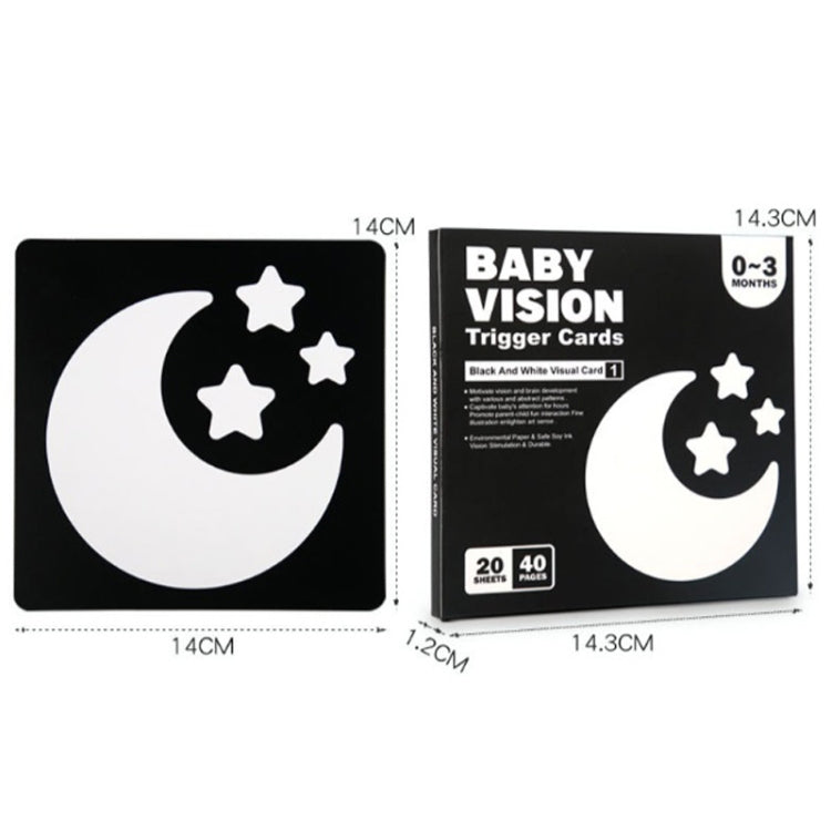 Montessori Learning Educational Baby Vision Stimulation Trigger Cards - 20 Sheets 40 Pages