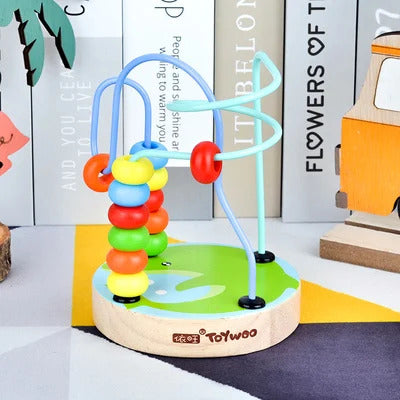 Wooden Around Beads Wire Maze Toy