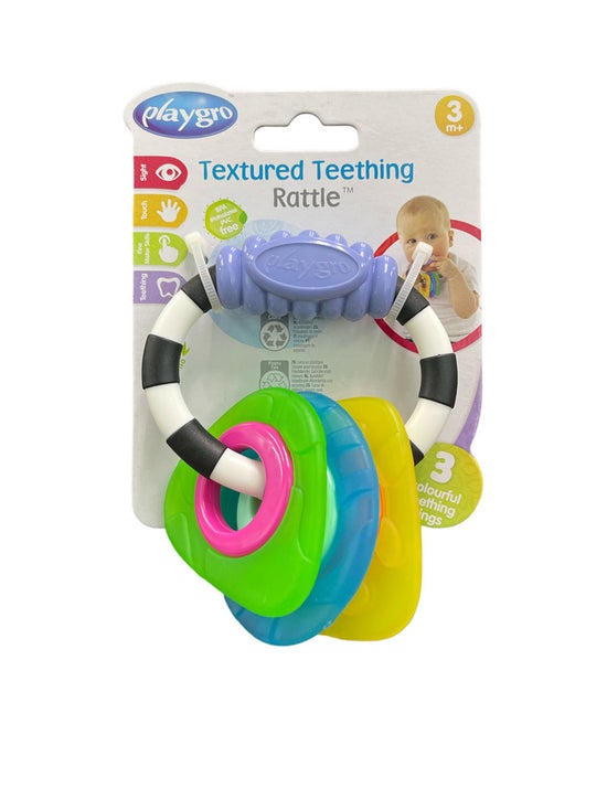 Textured Teething Rattle 3m+