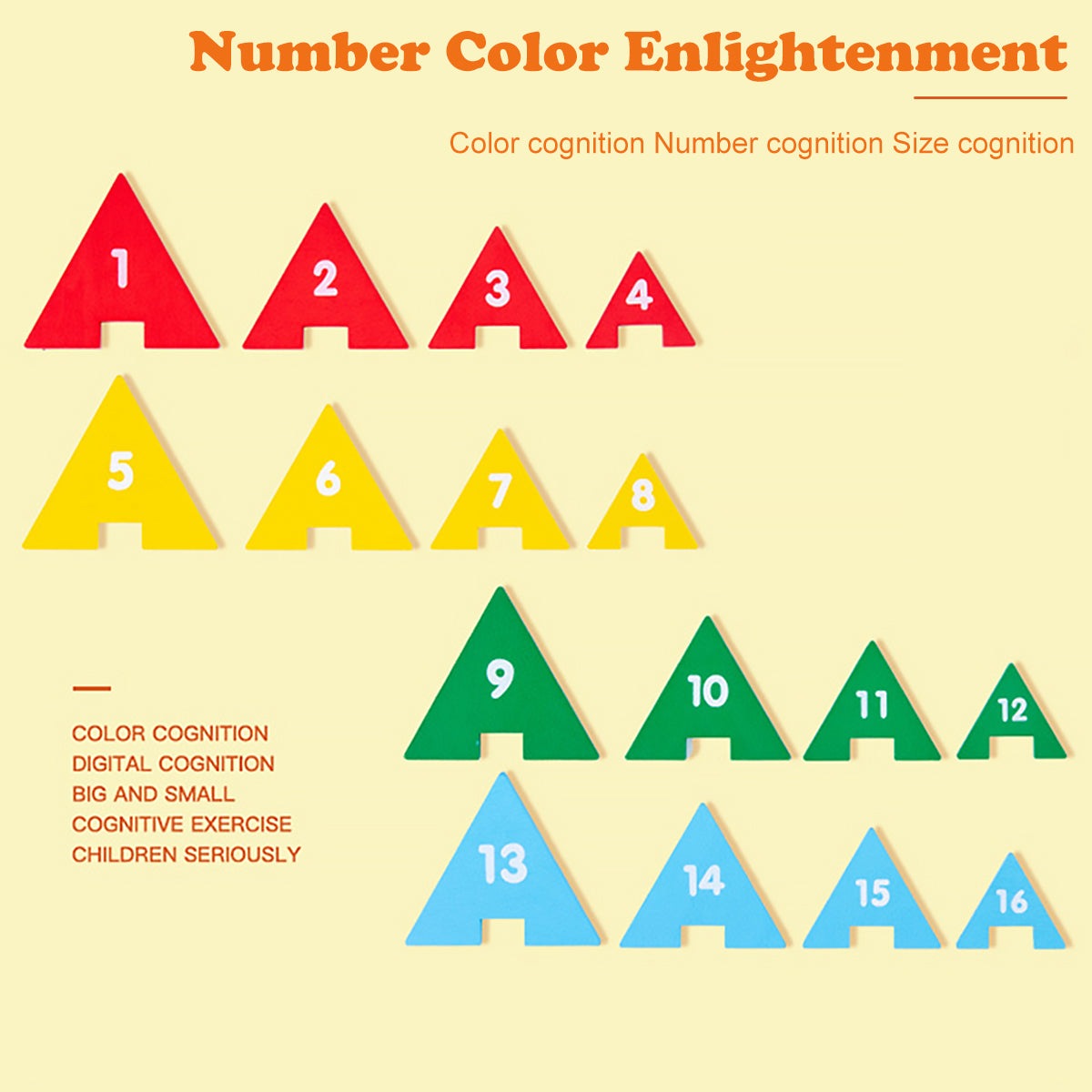 Wooden Dinosaur Color, Shapes, and Number Recognition Puzzles