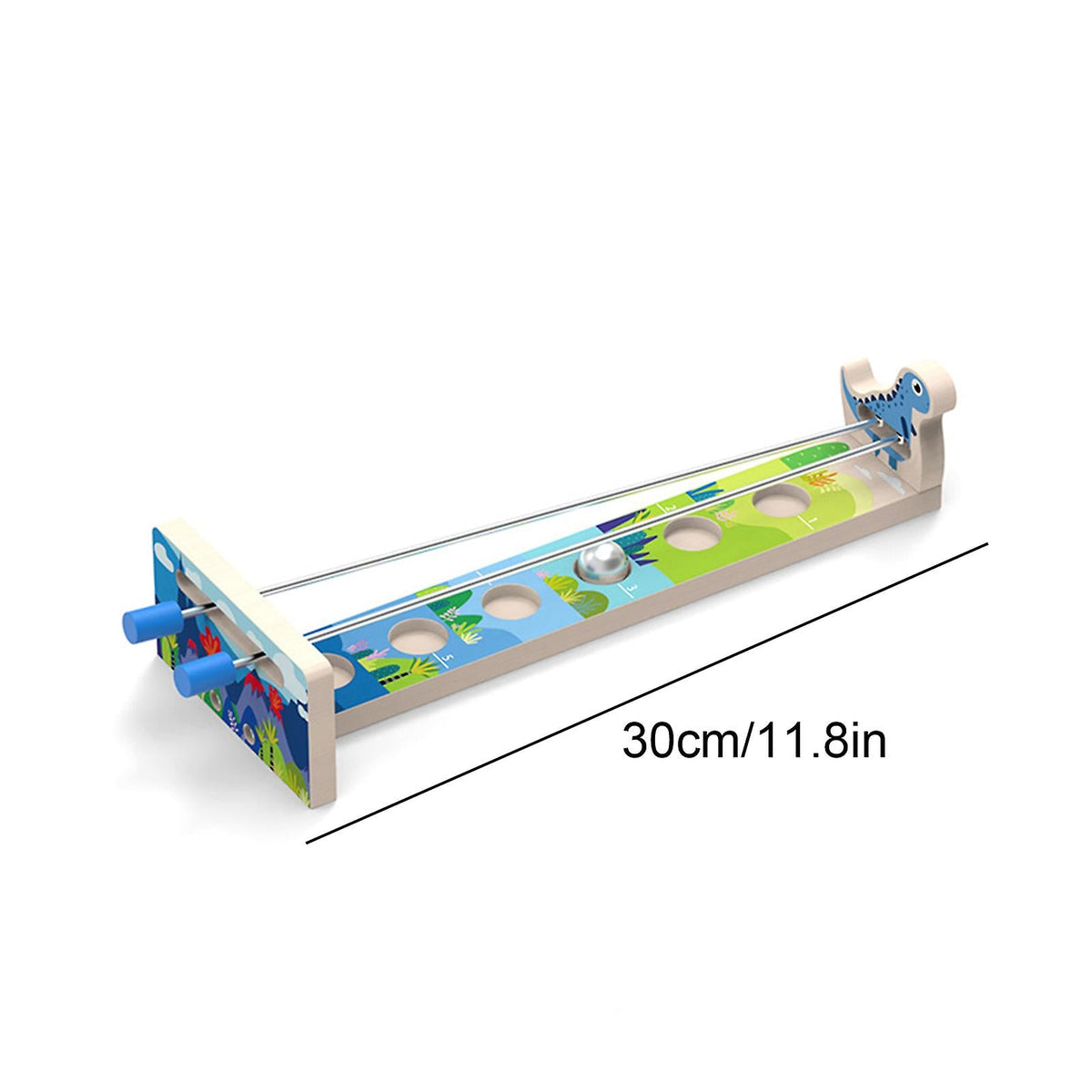 Wooden Stick-and-Ball Interactive Tabletop Ball Rolling Toy