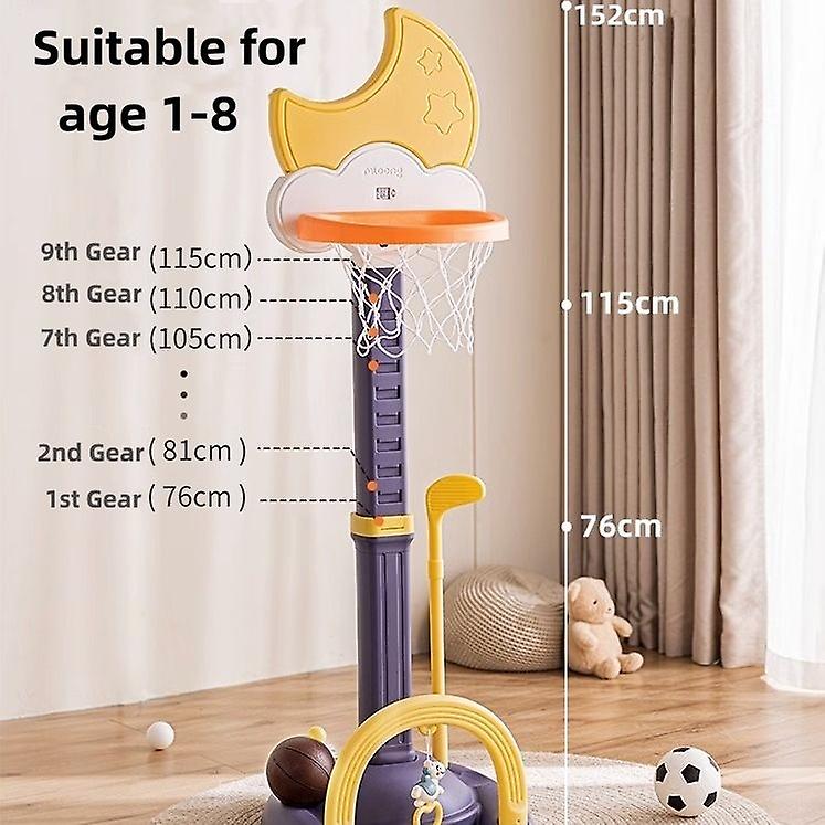 4-in-1  Basketball Hoop, Soccer Goal, Golf Game, and Ring Toss Sports Activity Set