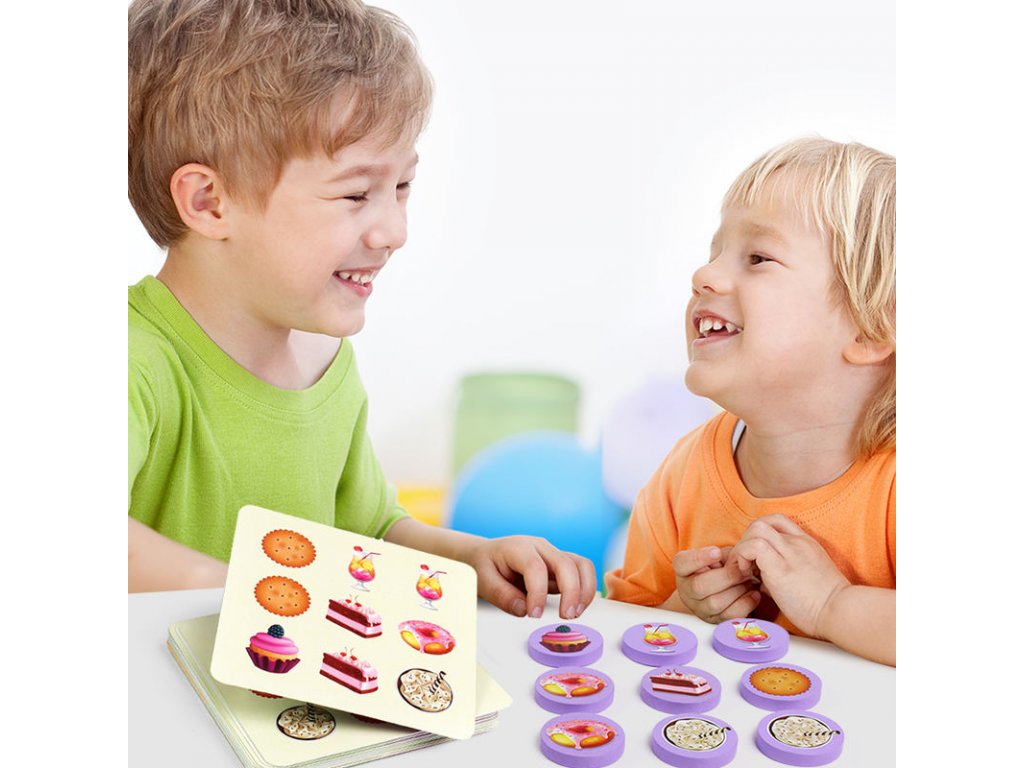 Wooden Crazy Store Food Pairing Memory Puzzle Game