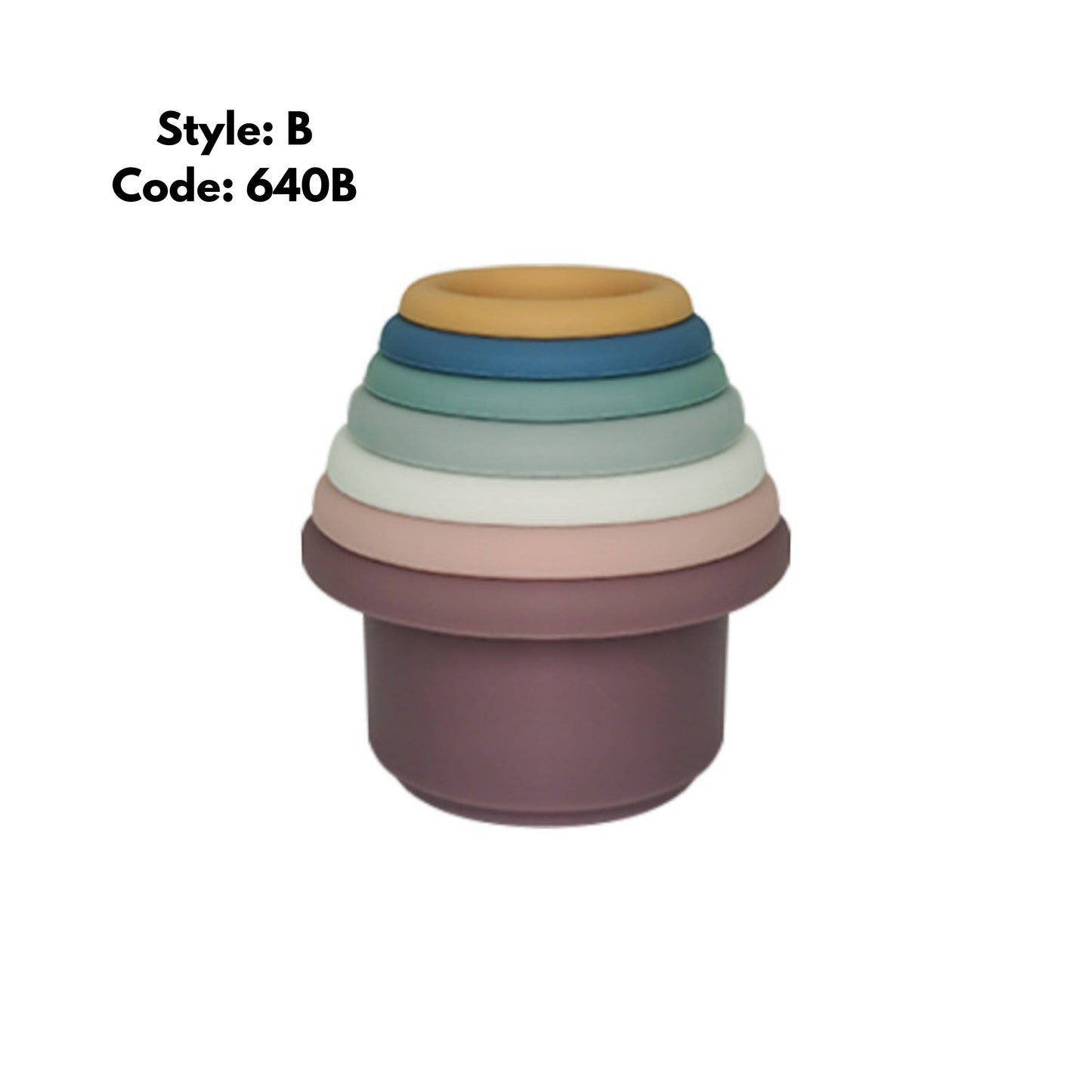 Montessori Bath Nesting Cups Fun Educational Platinum Silicone Sensory Baby Stacking Toy