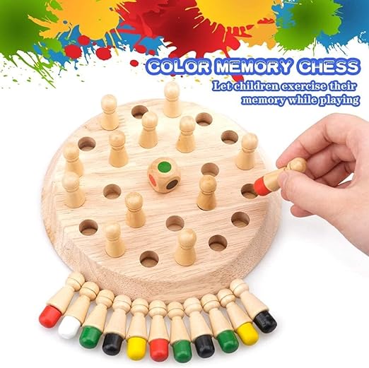 Multi-color Wooden Memory Chess