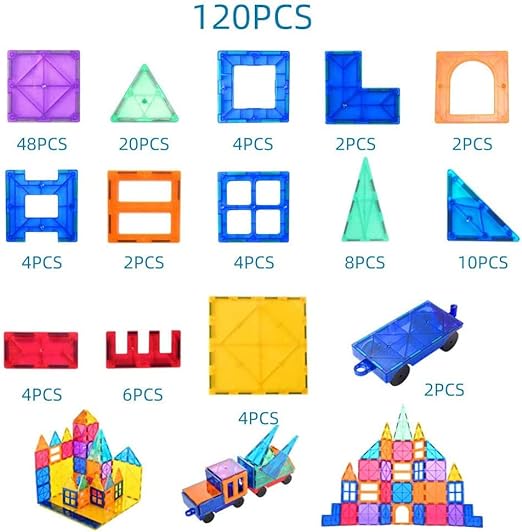 Rainbow Magnetic Building Tiles
