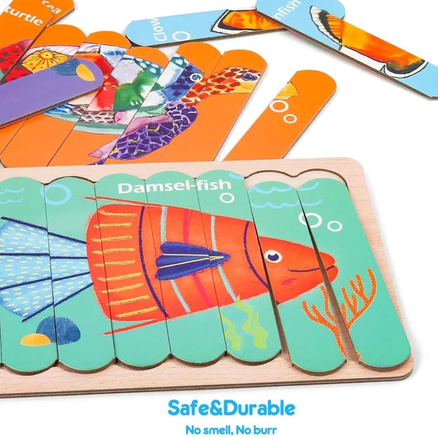 Wooden Educational 32-Piece Ocean Puzzle Jigsaw Toy