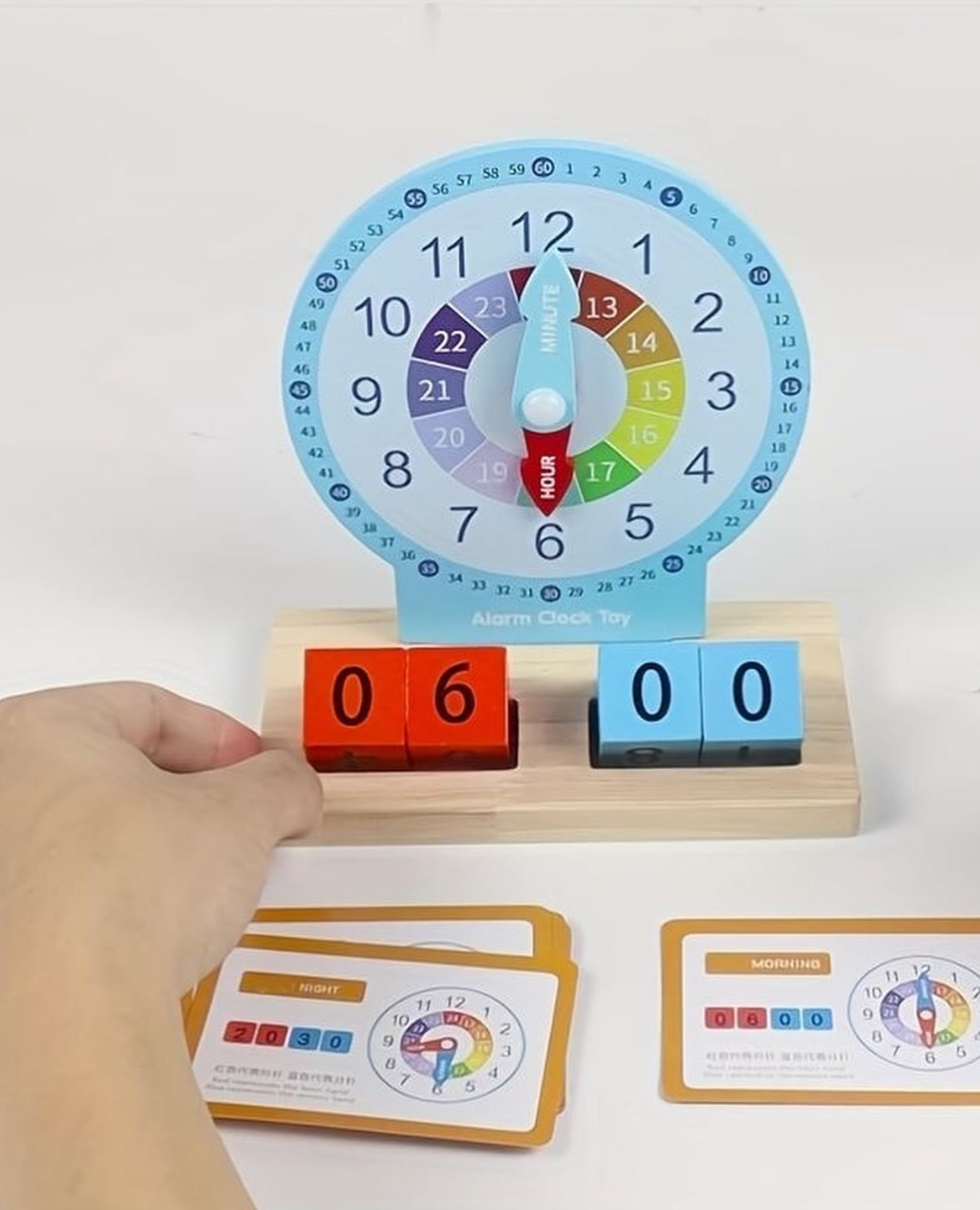 Preschool Educational Wooden Time Clock, Season, and Calender Toy