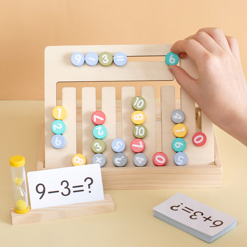 Montessori Double-Sided Wooden Chess - Number & Letter Learning Game for Kids
