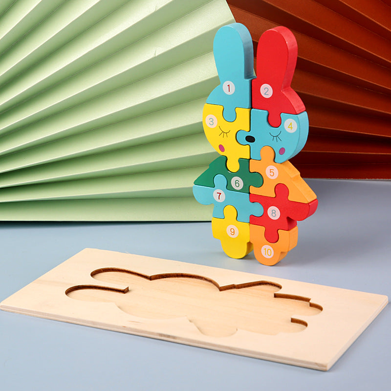 Wooden Montessori Educational 3D Jigsaw Puzzle game