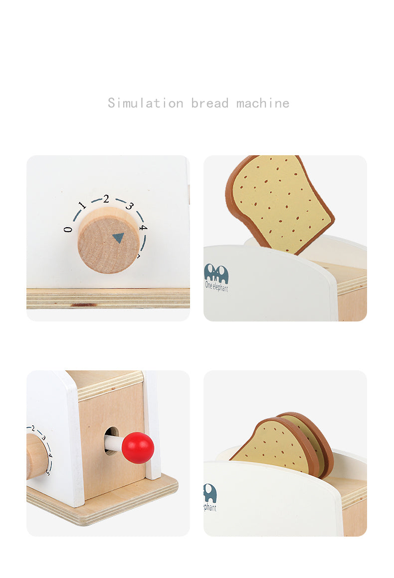 Wooden Toaster Toy Kitchen Playset