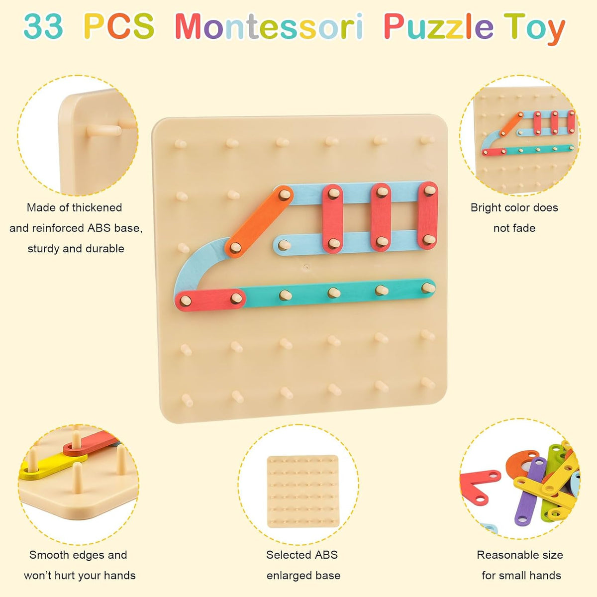 Wooden Geometric Shape Puzzle – Early Learning Matching Game
