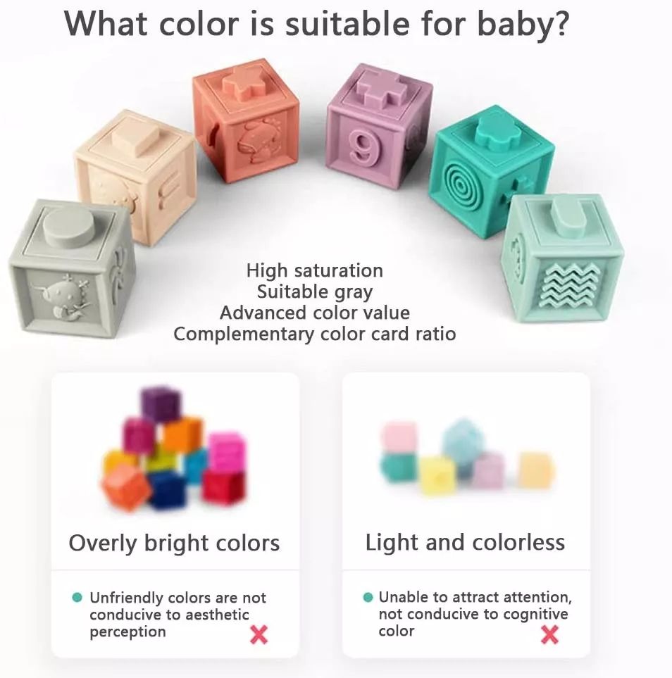 12 PCS Silicon Building Blocks With a Bag