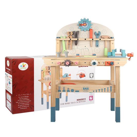 Wooden Large Tool Workbench Table Set