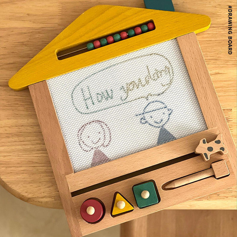 Wooden Montessori Educational Magnetic Drawing Board Toy
