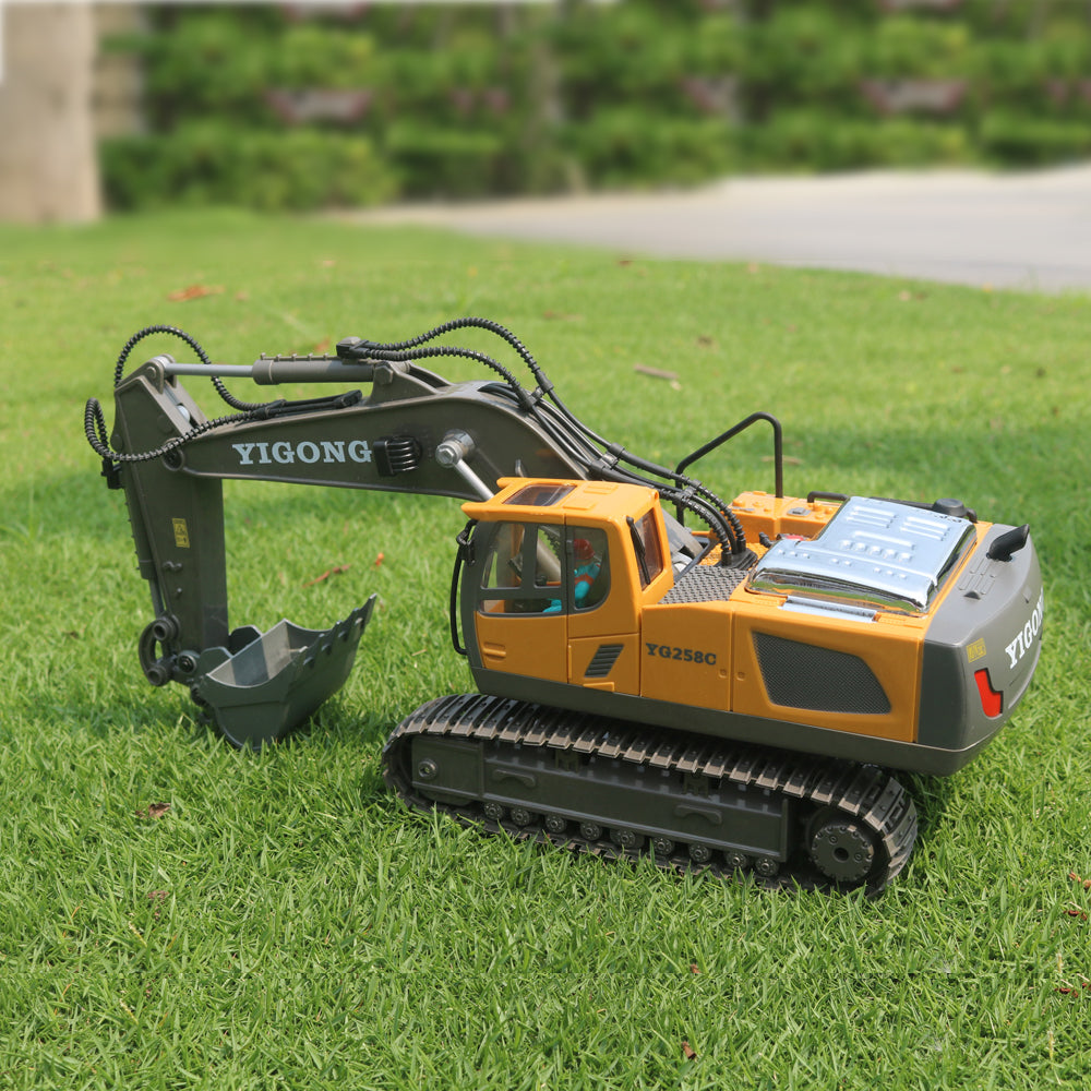 RC Excavator 9-Channel Remote Control Engineering Vehicle - Alloy Version