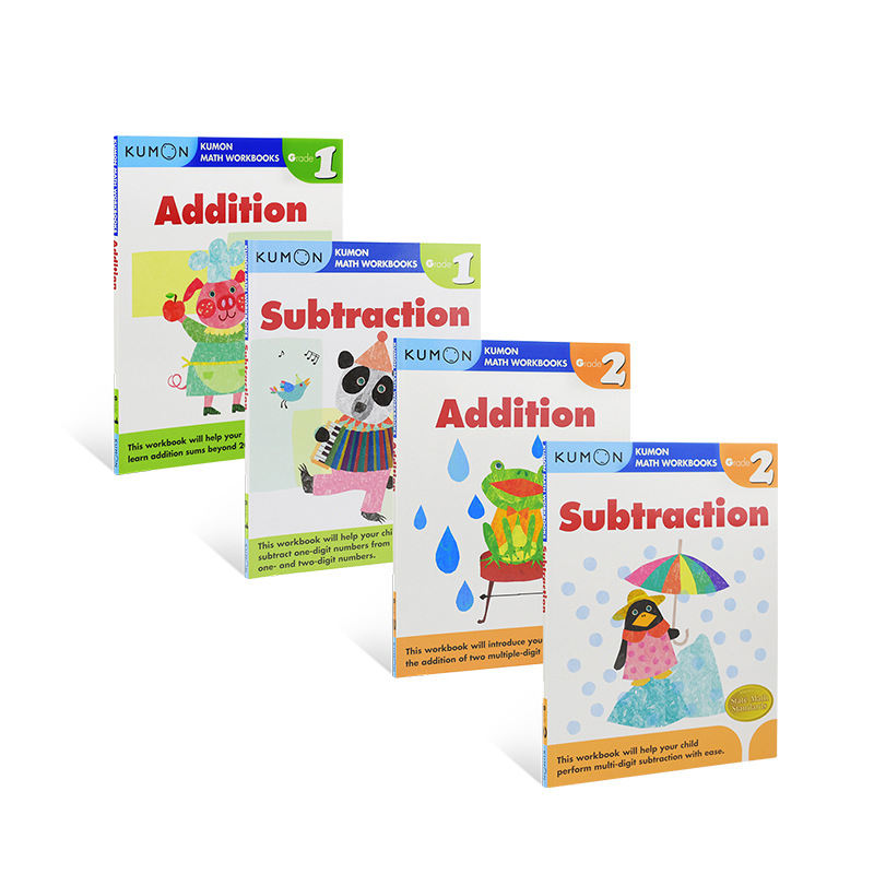 10 Volumes Kumon Math Workbooks Exercises: G1 to G4