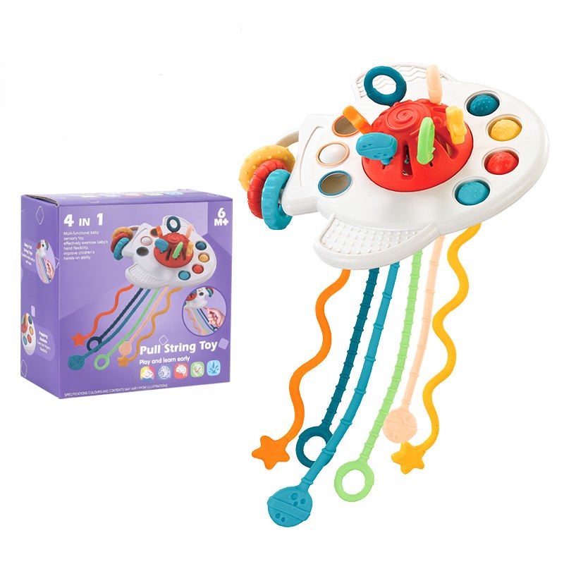 4-in-1 Sensory Pull-String Toy