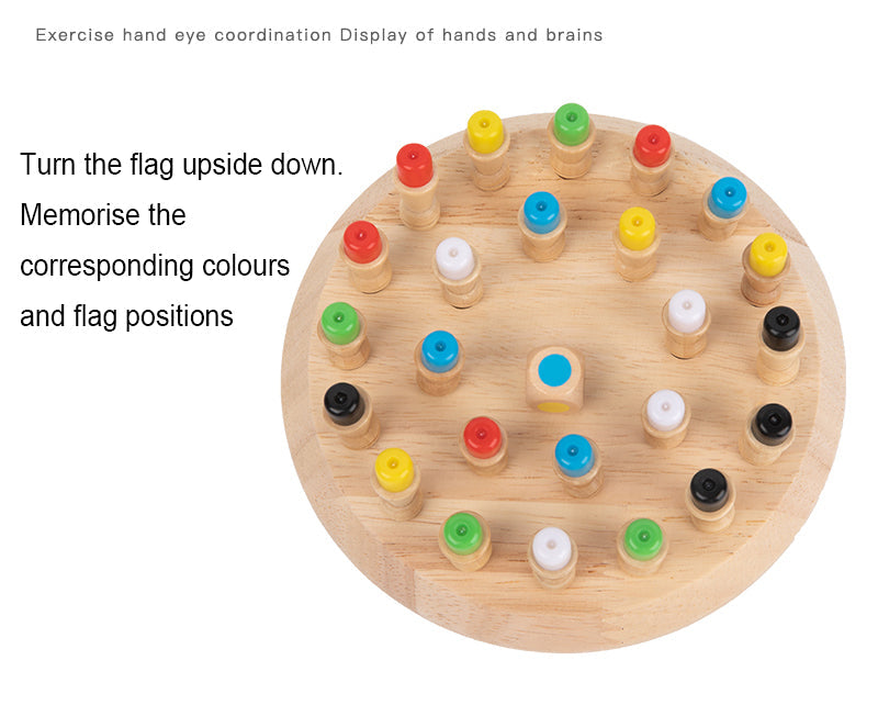 Multi-color Wooden Memory Chess