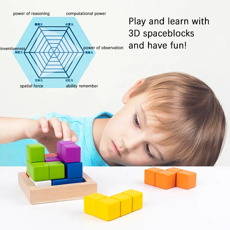 3D Master Wooden Building Blocks