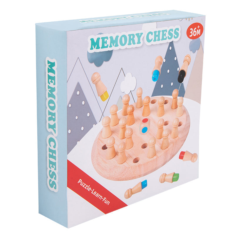 Multi-color Wooden Memory Chess