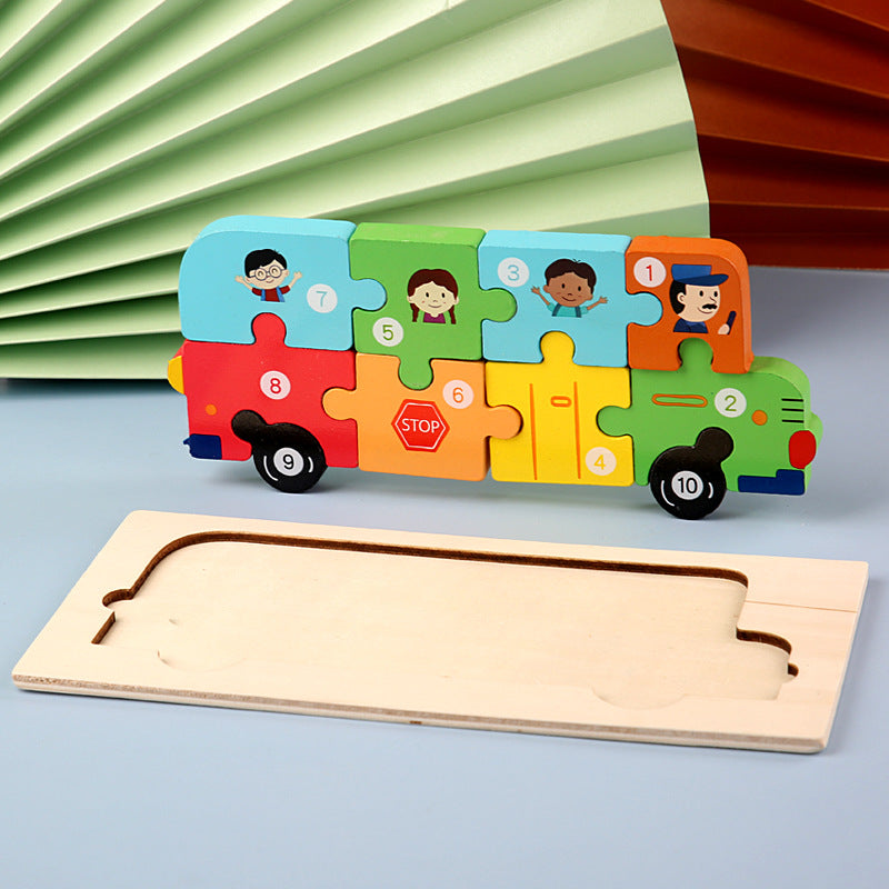 Wooden Montessori Educational 3D Jigsaw Puzzle game