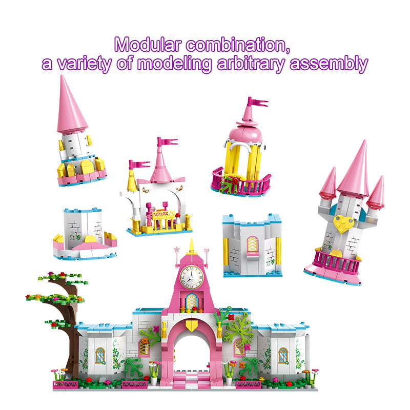 Girl Assembly Princess Castle House Building Block Toy Construction Plastic Brick Sets for Kids