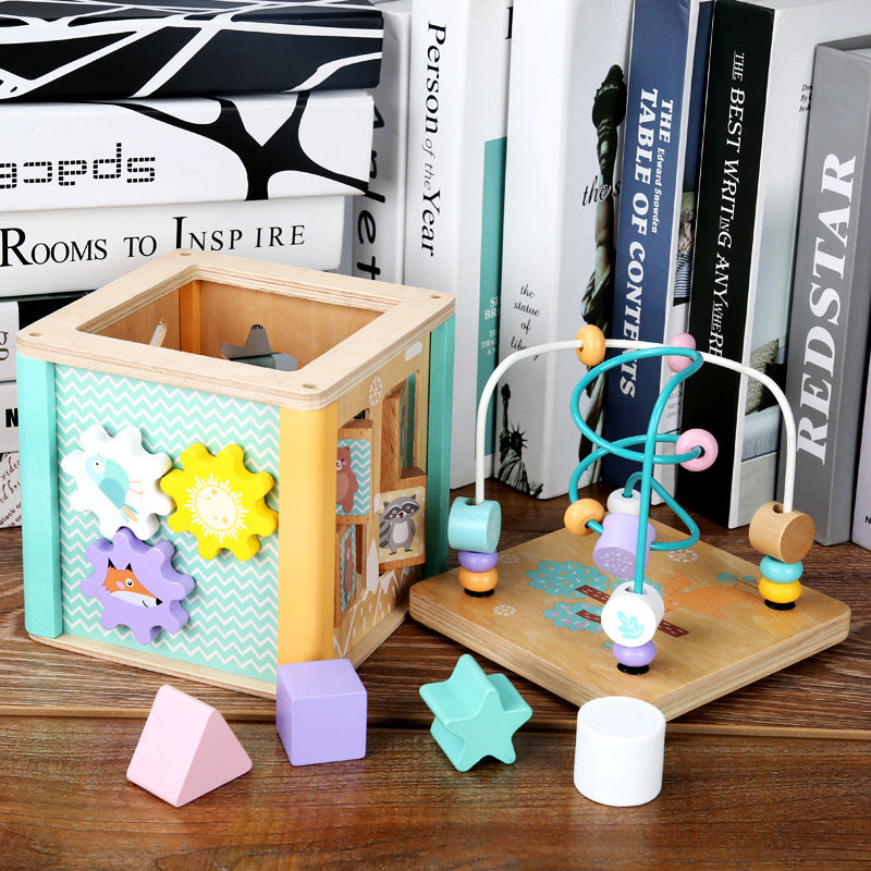 5-in-1 Wooden Fine Sensory Skills and Motor Activity Box