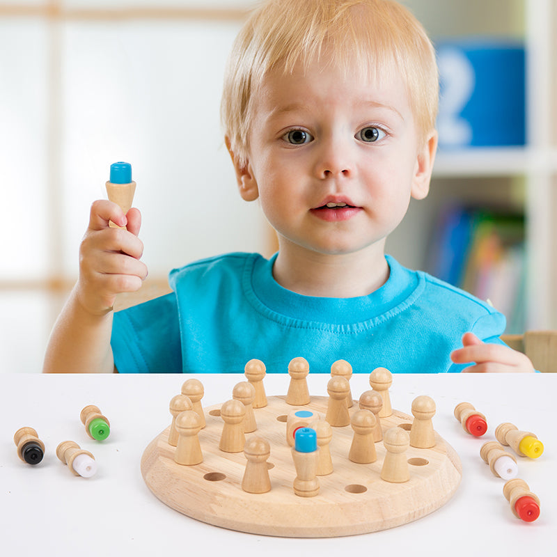 Multi-color Wooden Memory Chess