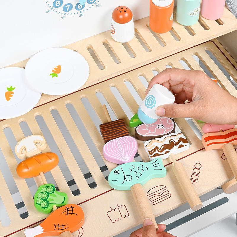 Wooden Barbecue Grill Toy Set