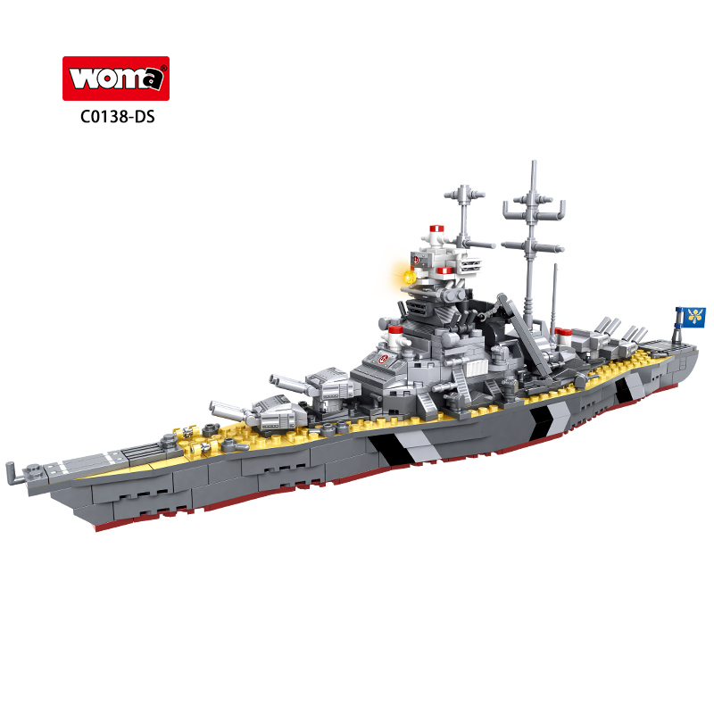 Army Ships Plastic Boat Model Small Building Blocks Bricks Boy Birthday Gift Set