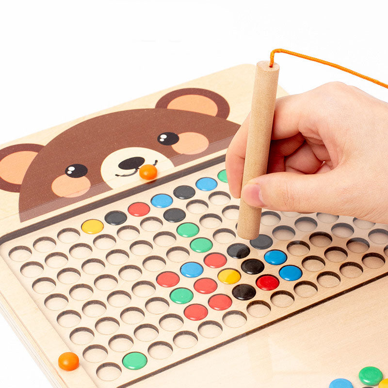 Montessori Wooden Drawing Board - Pen Control Training Toy for Toddlers