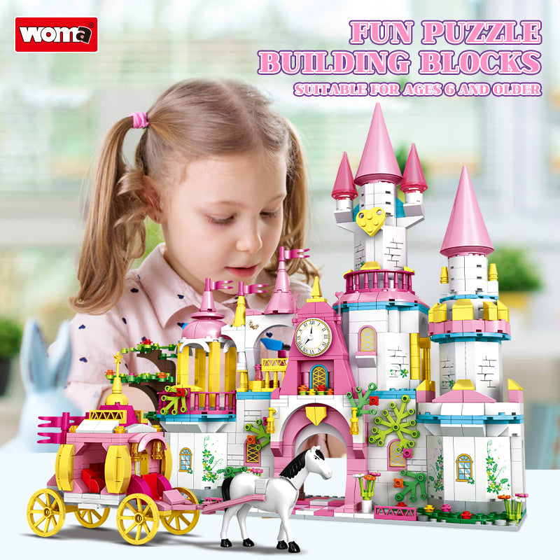 Girl Assembly Princess Castle House Building Block Toy Construction Plastic Brick Sets for Kids