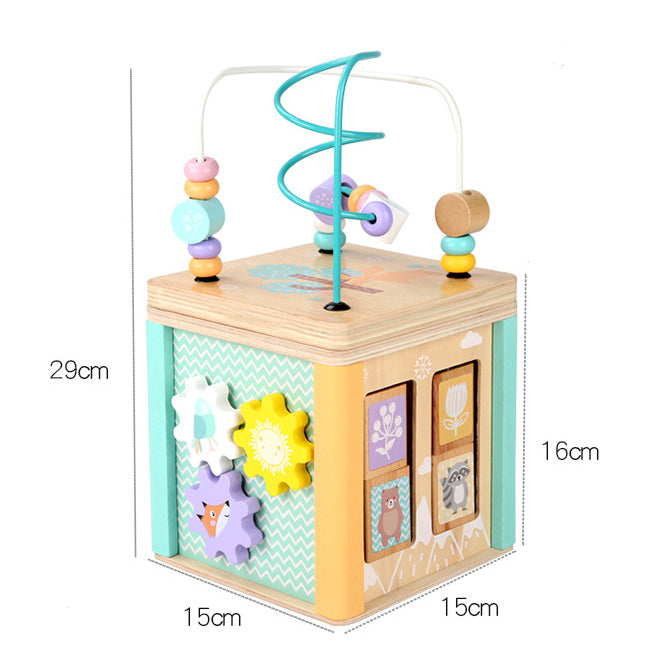 5-in-1 Wooden Fine Sensory Skills and Motor Activity Box