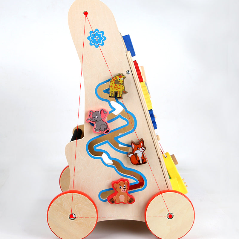 Multifunctional Wooden Activity Baby Walker