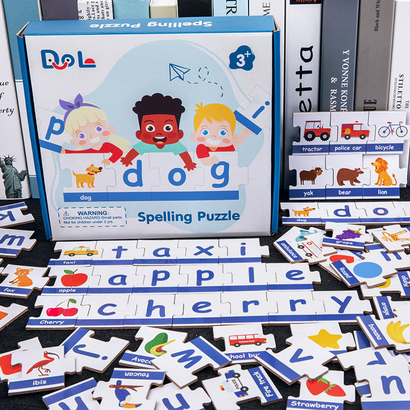 Montessori Word Spelling Toy - 90 Wooden Letters for Early Learning