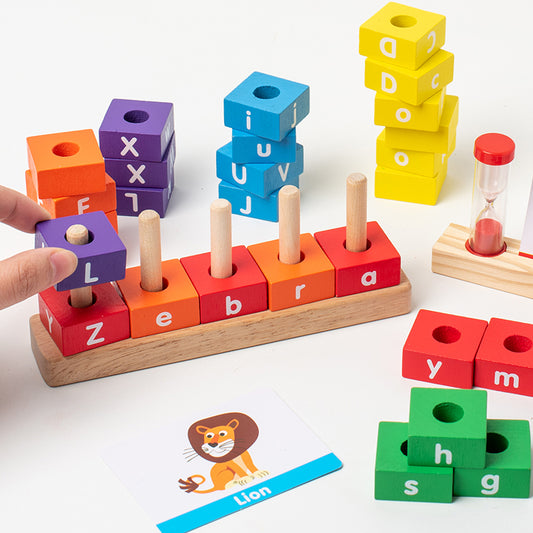 Montessori Learning Blocks – Alphabet & Number Matching Game