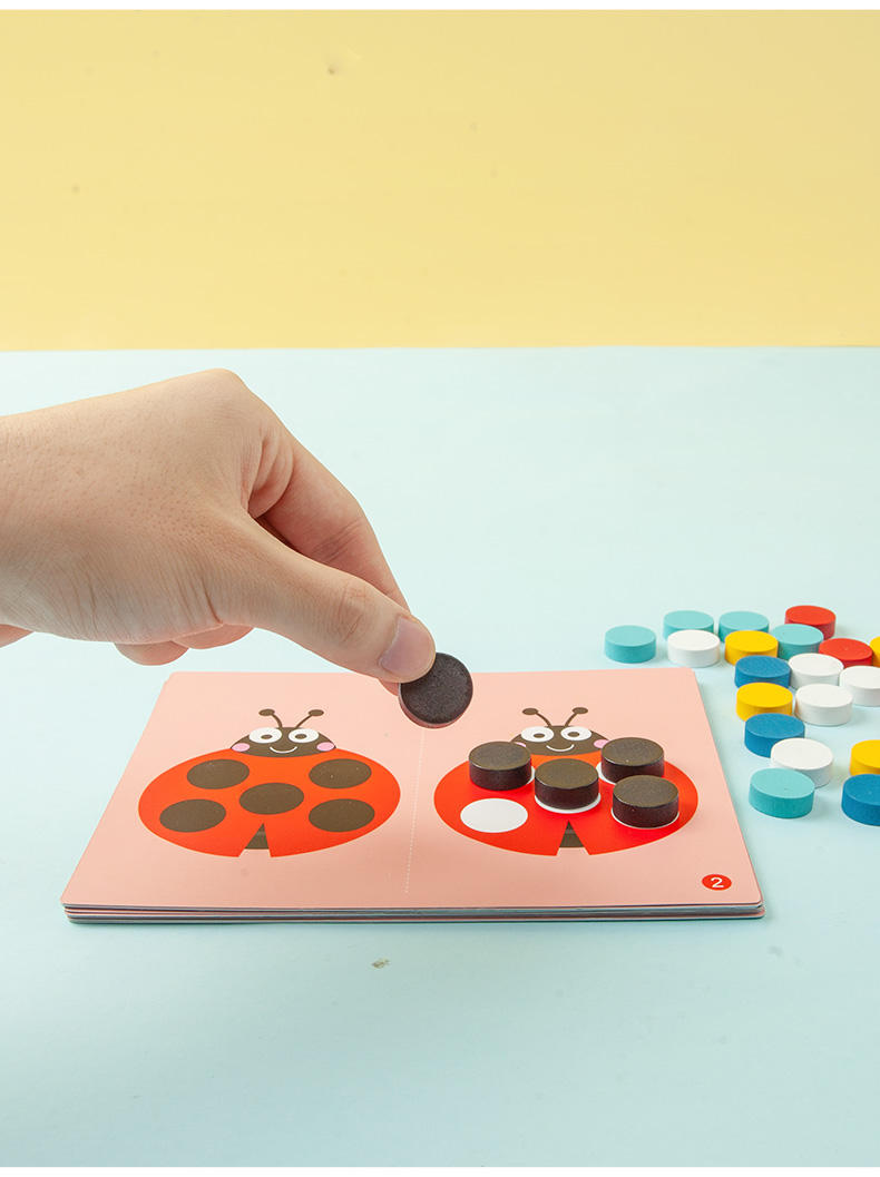 Wooden Early Education Jigsaw Puzzle & Colorful Wisdom Circle Teaching Toy