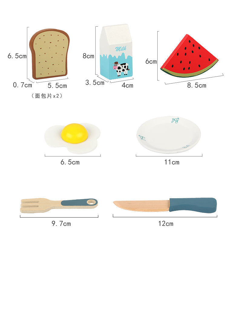 Wooden Toaster Toy Kitchen Playset