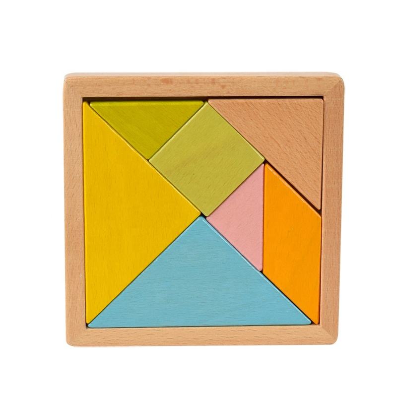 Wooden Colorful Jigsaw Tangram Puzzle